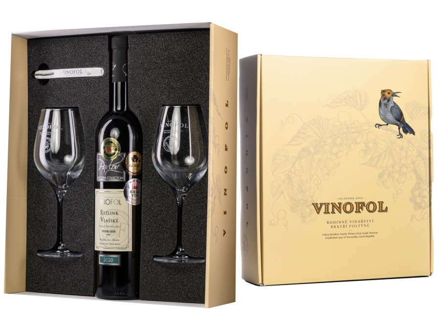 Dárková kolekce víno se skleničkami IV.